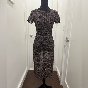 Alaia black and cream viscose blend dress from Spring/Summer 2011 in size 38.